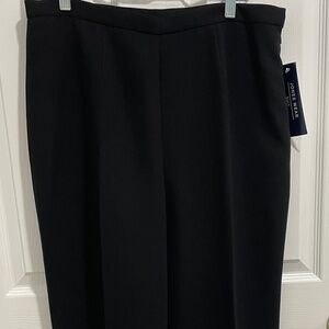 Nice Jones Black Lined Dressy Wide Leg Pants, Size 12, NWT